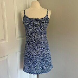 Y2K BLUE BYER TOO! CALIFORNIA‎ FLORAL MIDI DRESS